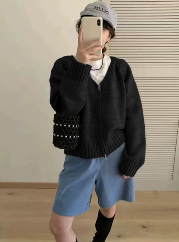 ダブルジップニットカーディガン[ac2515] | レディースファッション