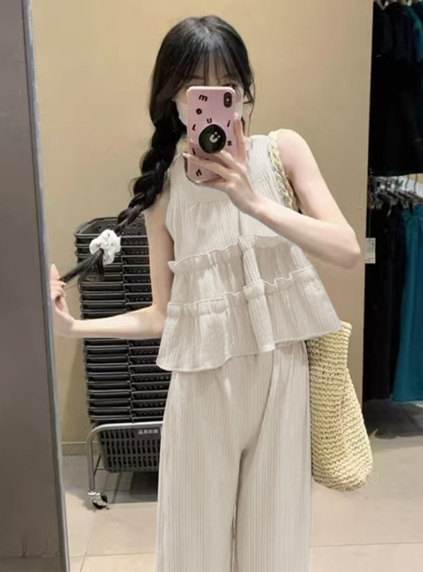 ティアードトップス×ワイドパンツセットアップ[ac2560] | レディース