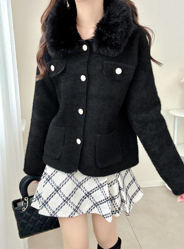 ファーシャギーニットカーディガン[al321] | レディースファッション