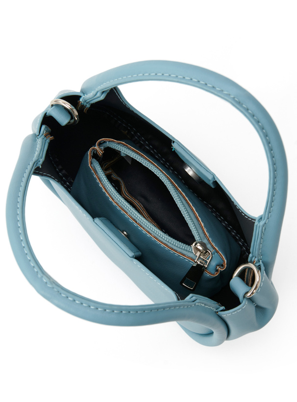 2Wayポーチ付きレザーラウンドショルダーバッグ[at2048] | レディース