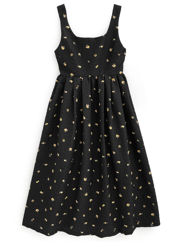 花柄ジャガードフレアワンピース[gn389] | レディースファッション通販