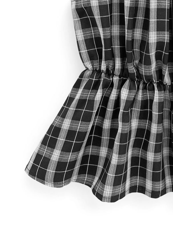 チェック柄ホルターネックペプラムトップス[dk1288] | レディース