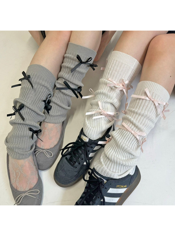 リボンリブレッグウォーマー[dr728] | レディースファッション通販の