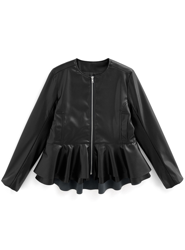 ペプラムレザージャケット[kd93] | レディースファッション通販の
