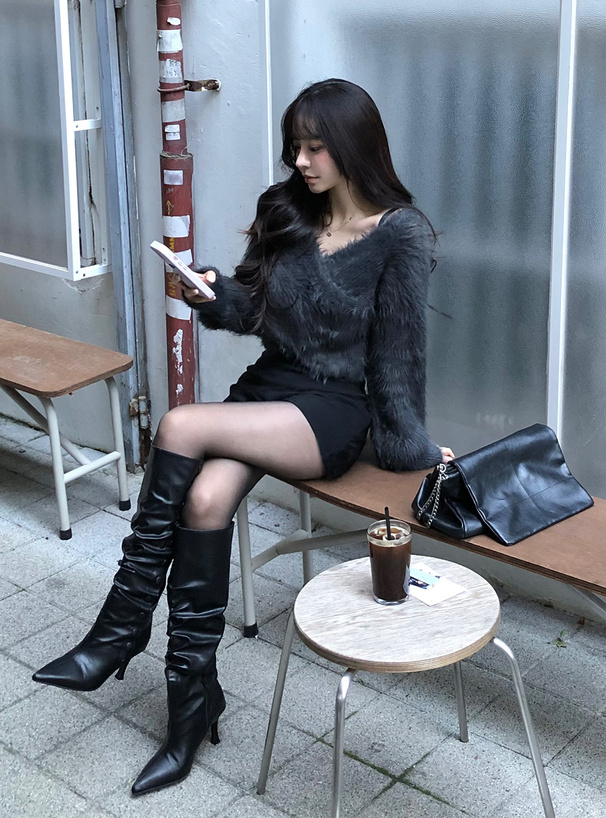 フェザーニットカシュクールトップス[kz448] | レディースファッション