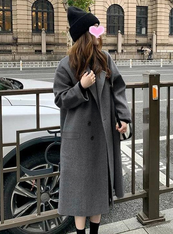 フェイクウールダブルボタンチェスターコート[k9298d] | レディース