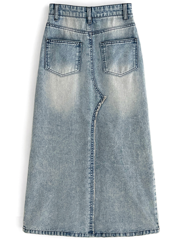 スリットフリンジデニムスカート[nh119] | レディースファッション通販