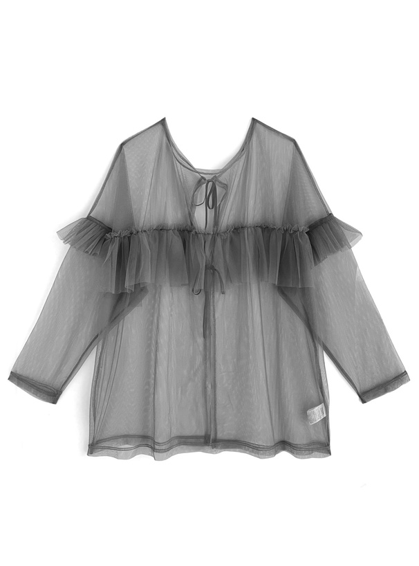 前後2Wayチュールフリルリボントップス[sm129] | レディース