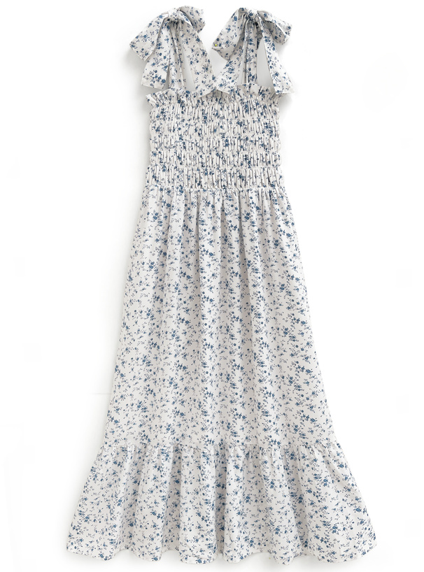 花柄リボンシャーリングティアードワンピース[pp168] | レディース