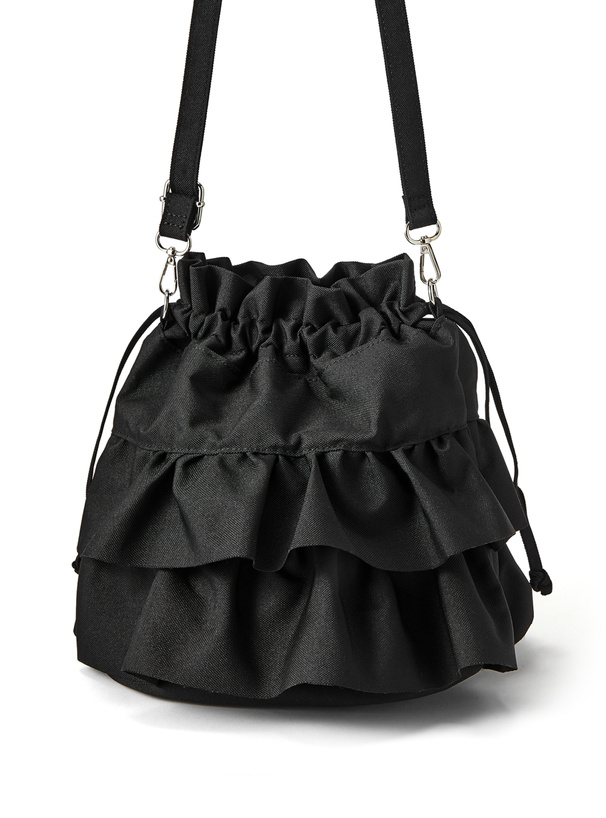 ダブルフリルショルダー巾着バッグ[tr691] | レディースファッション