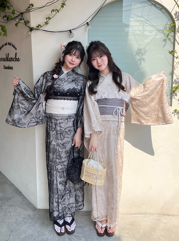 3点セット2Wayチュール花柄セパレート浴衣[tu1512] | レディース