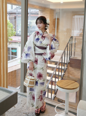 水彩花柄浴衣セット[gi1401] | レディースファッション通販のグレイル