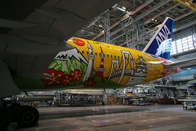 ANA 特別塗装機「HELLO 2020 JET」を披露