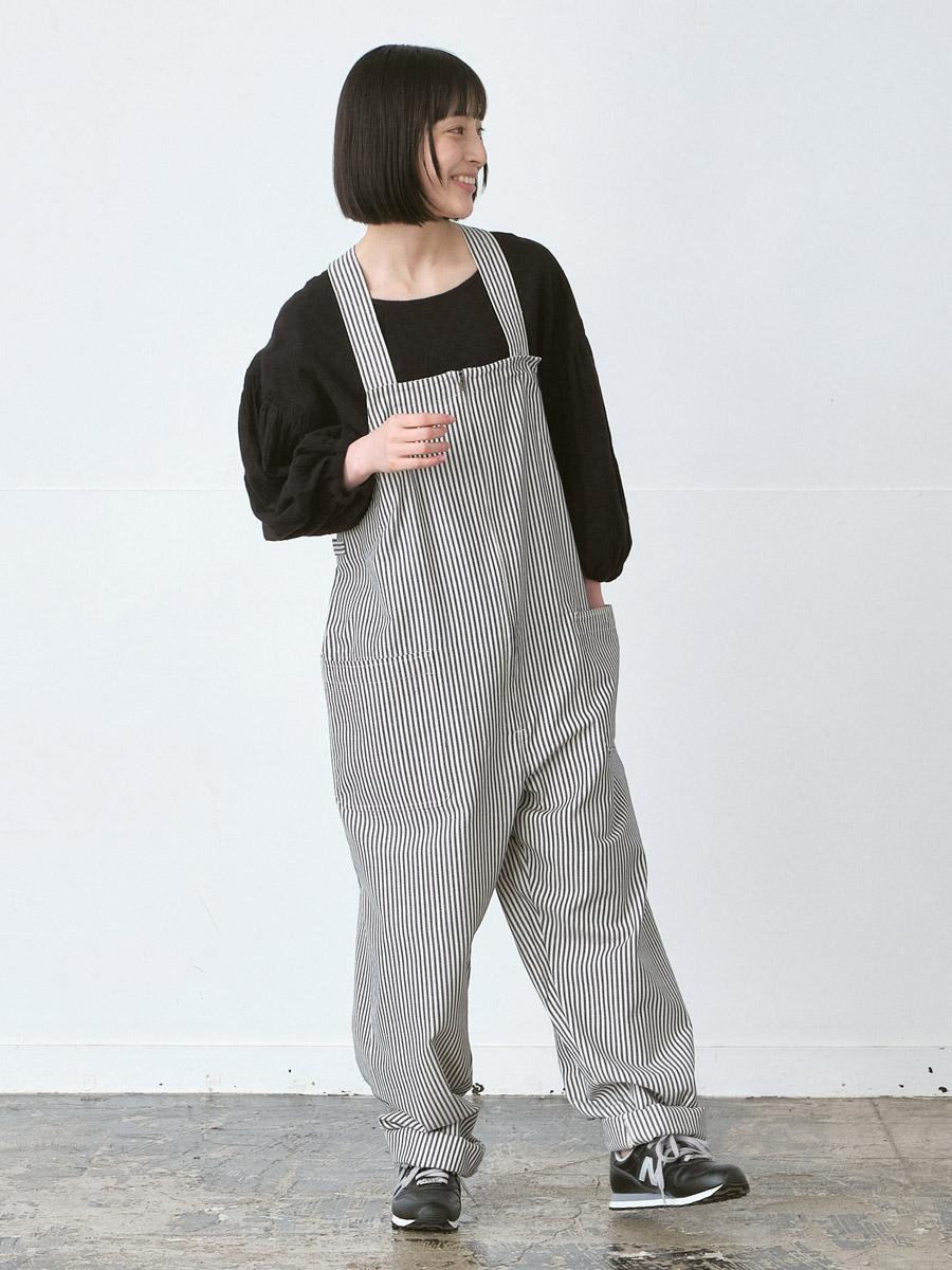 フロントジップサロペット ロンドンストライプ | サロペット | 【公式