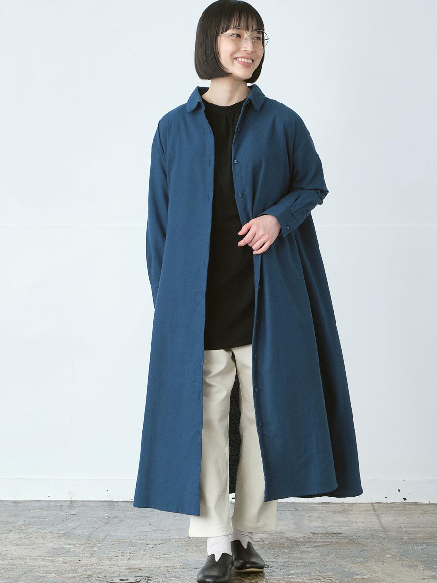 シャツワンピース 綿オックス起毛 | OPナガソデ | 【公式】D*g*y