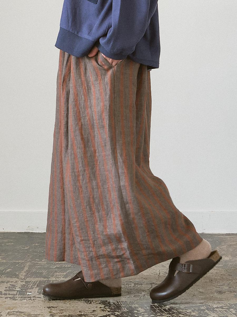 ガウチョパンツ リネンストライプ | パンツフルレングス | 【公式】D*g