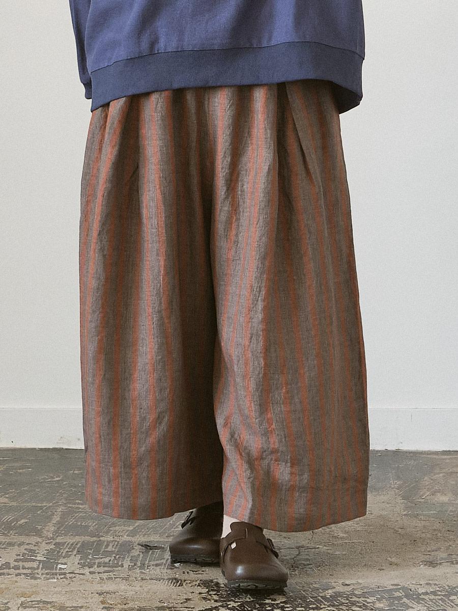 ガウチョパンツ リネンストライプ | パンツフルレングス | 【公式】D*g