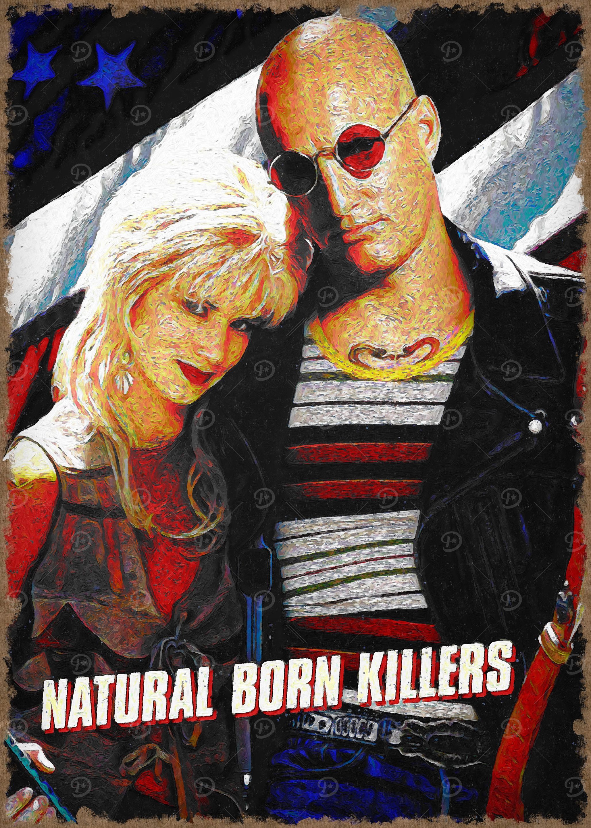 natural born killers' Poster, picture, metal print, paint by The