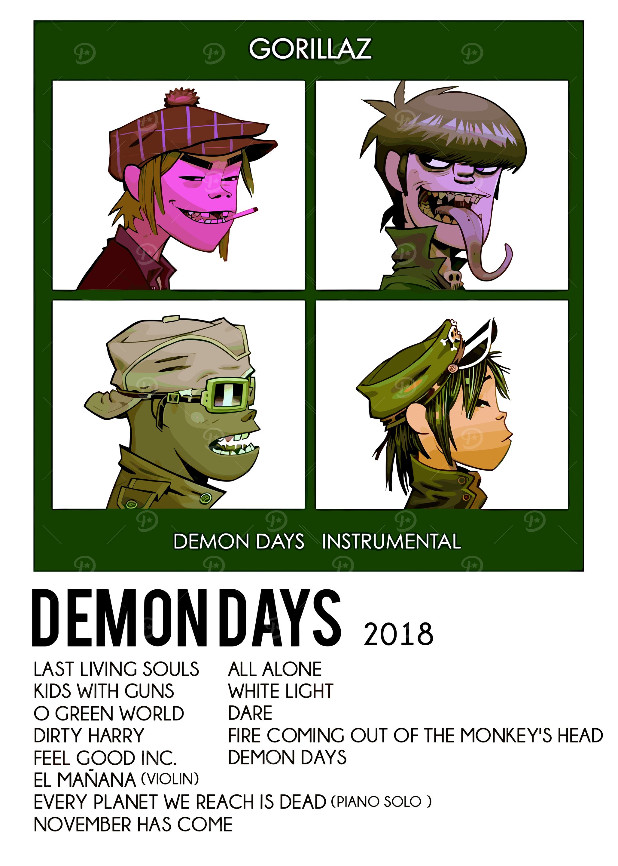 Gorillaz - Demon Days Album Cover' Poster, picture, metal print