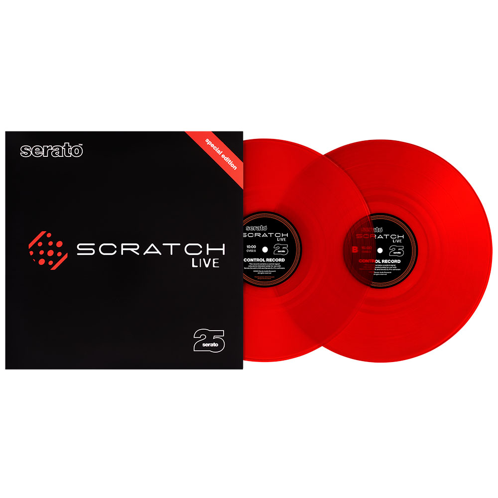 Serato 25th Anniversary Control Vinyl - Transparent Red