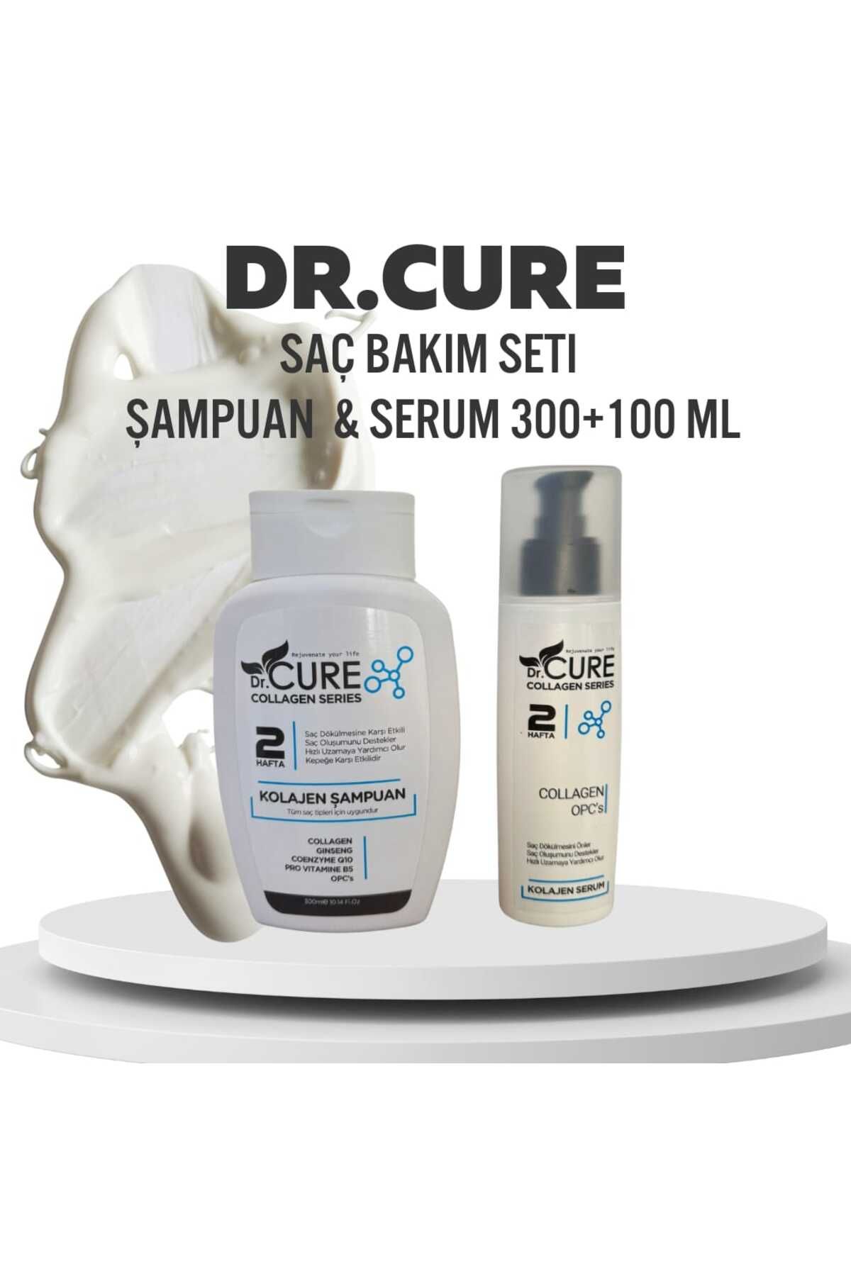 Dr. Cure Kolajen Şampuan 300 ml + Kolajen Saç Serumu 100 ml