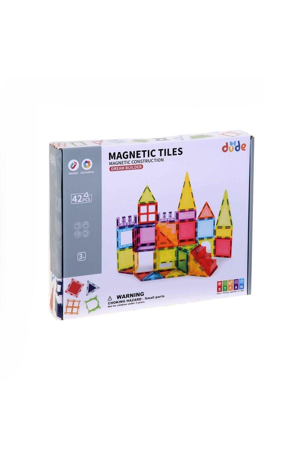 HAK İŞ OYUNCAK Dude Magnetic Tiles Dream Builder 42 Parça Renkli