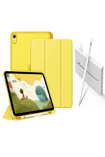 Covpor Apple iPad 10.NESİL 10.9 ve 11. NESİL A16 Uyumlu Flip Sarı