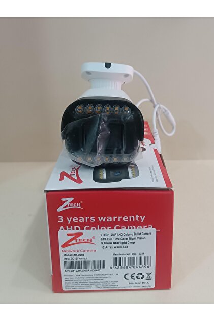 ZTECH Güvenlik Kamerası Zr-2068 12 Warm 2mp Ahd 3.6mm Plastık Kasa