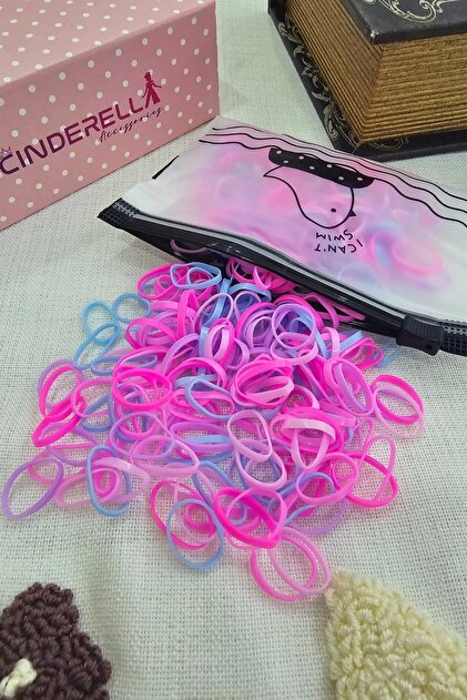 Cinderella 300'lü Çantalı Kalın Dayanıklı Küçük Kız Çocuk Lastik