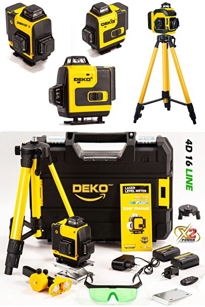 DEKO TURKEY Yüksek Hassasiyetli Kumandalı 360° Yeşil Lazer Terazi