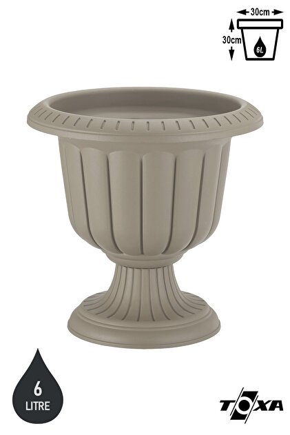 ToXA Serinova Nergis Saksı 6 Litre Deliksiz Mocha Kahve Ayaklı