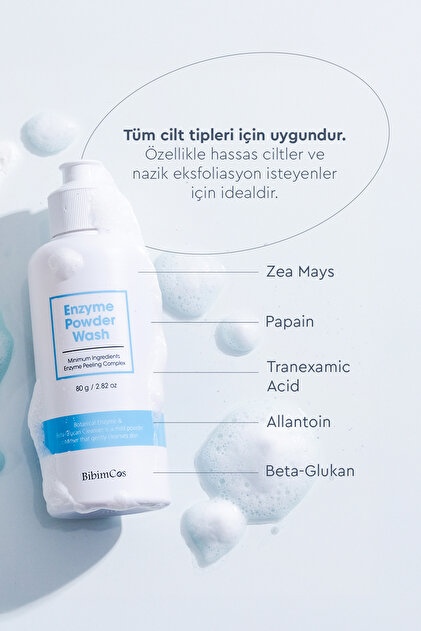 Bibimcos Enzyme Powder Wash 80gr - Arındırıcı Toz Temizleyici