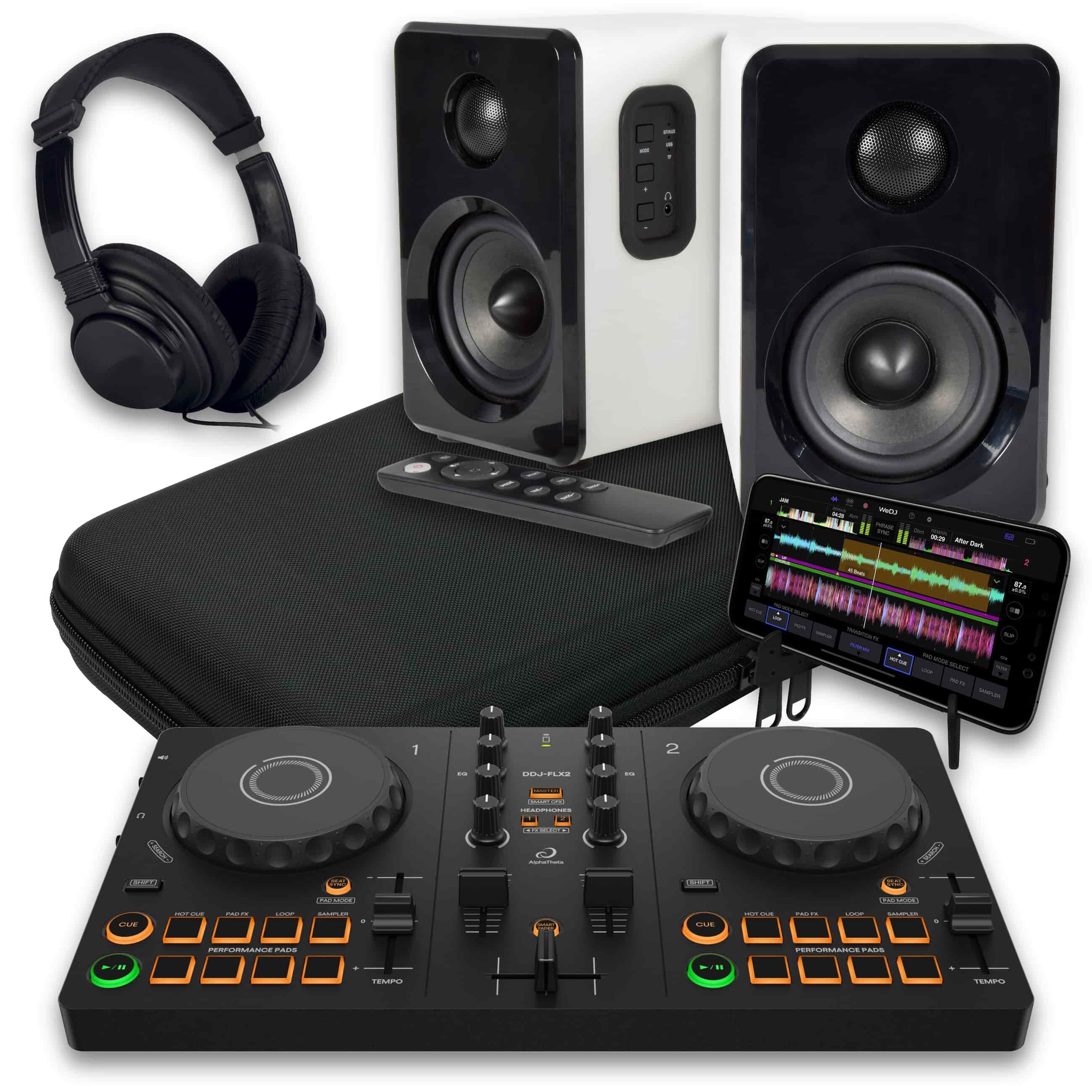AlphaTheta DDJ-FLX2 White Bedroom DJ Bag Bundle