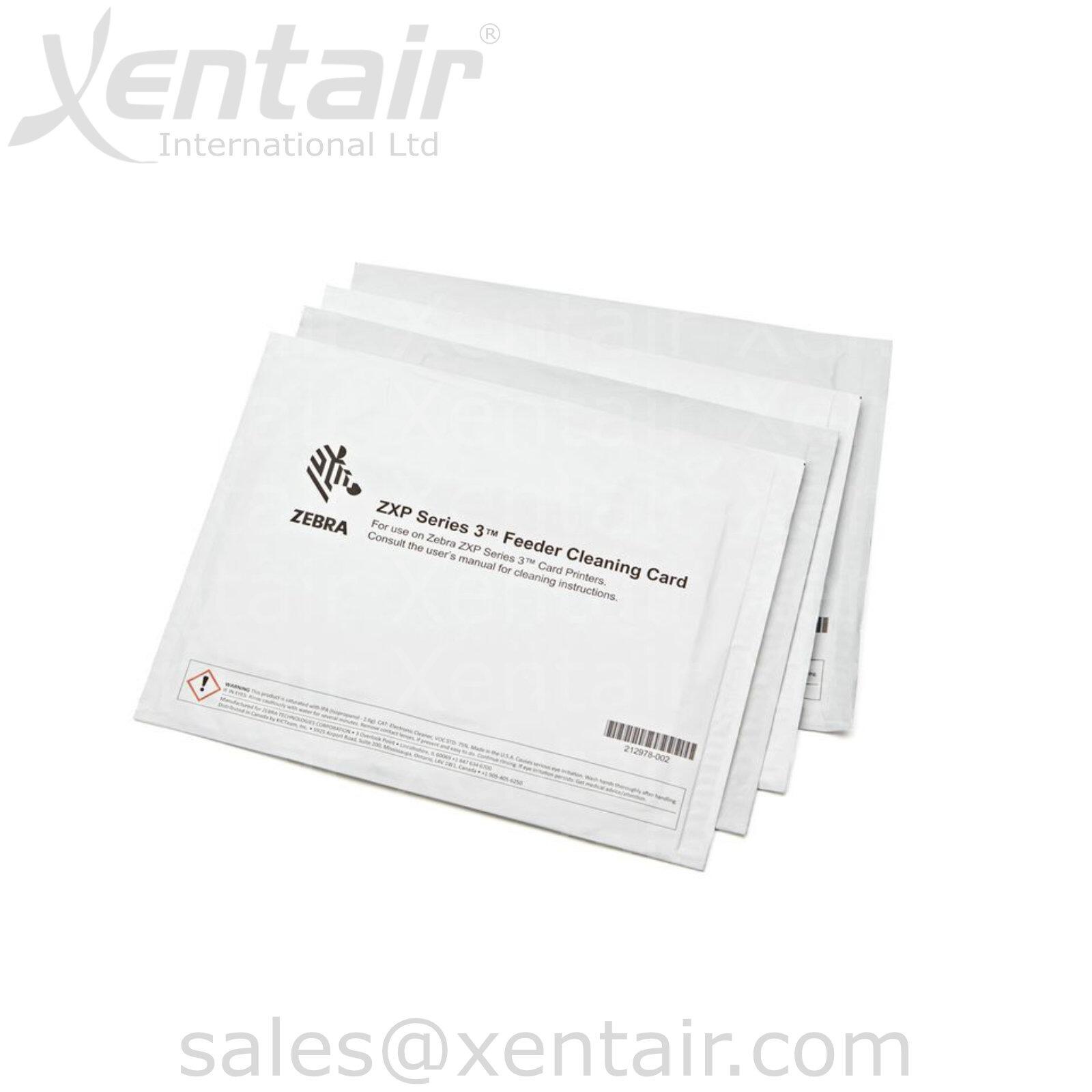 Zebra ZXP3 Series 3 Feeding Cleaning Card 212978-002 212978002