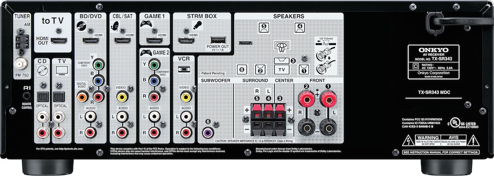 Onkyo TX-SR343, TX-SR444, TX-NR545 A/V Receivers - ecoustics.com