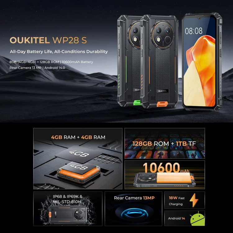 Etoren.com | (Unlocked) Oukitel WP28 S Rugged Phone Dual Sim 128GB