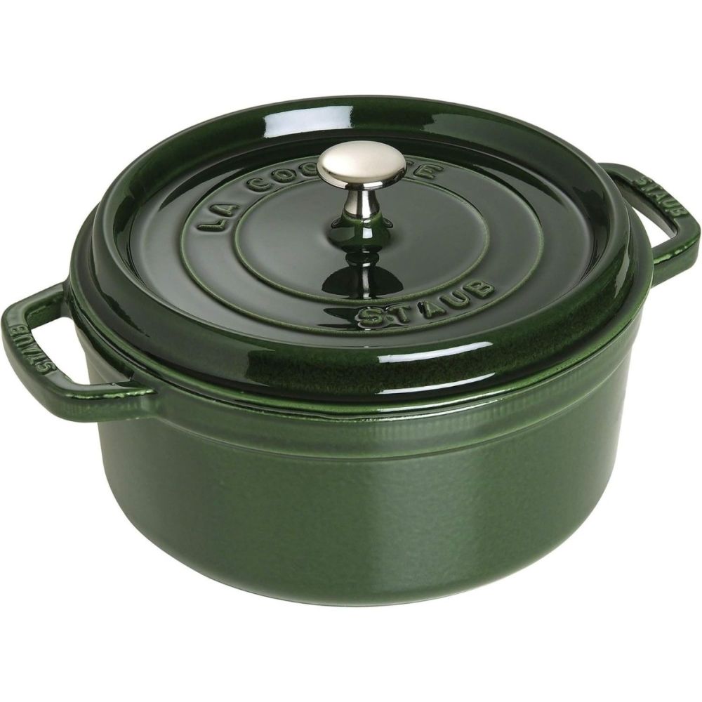 Cast Iron 4 Qt. Round Dutch Oven (Basil) | Staub | Everything Kitchens