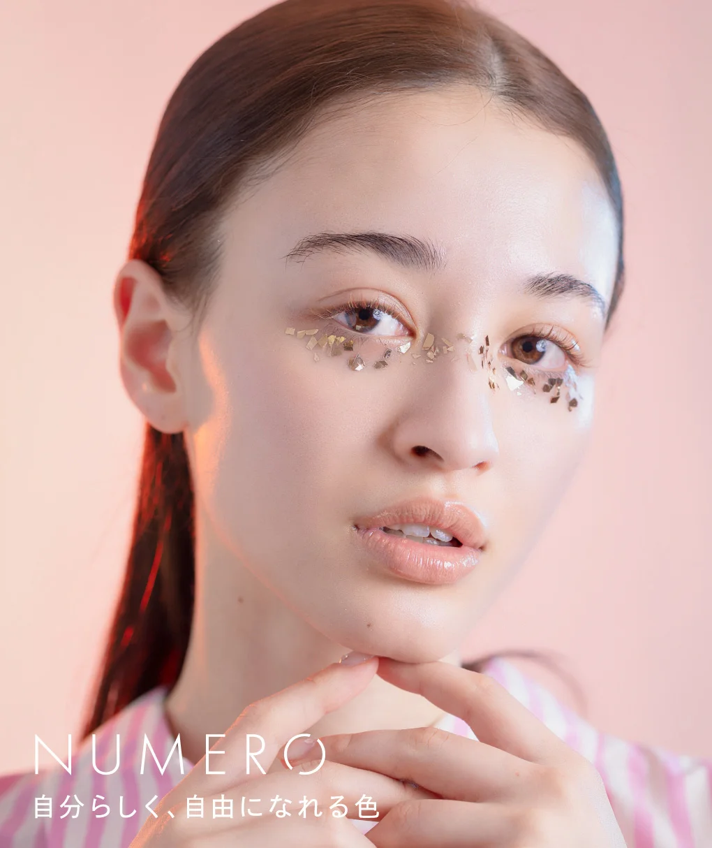 NUMEROフラットラッシュ ブラウンカラー/モスコバイト 長さMIXシート J