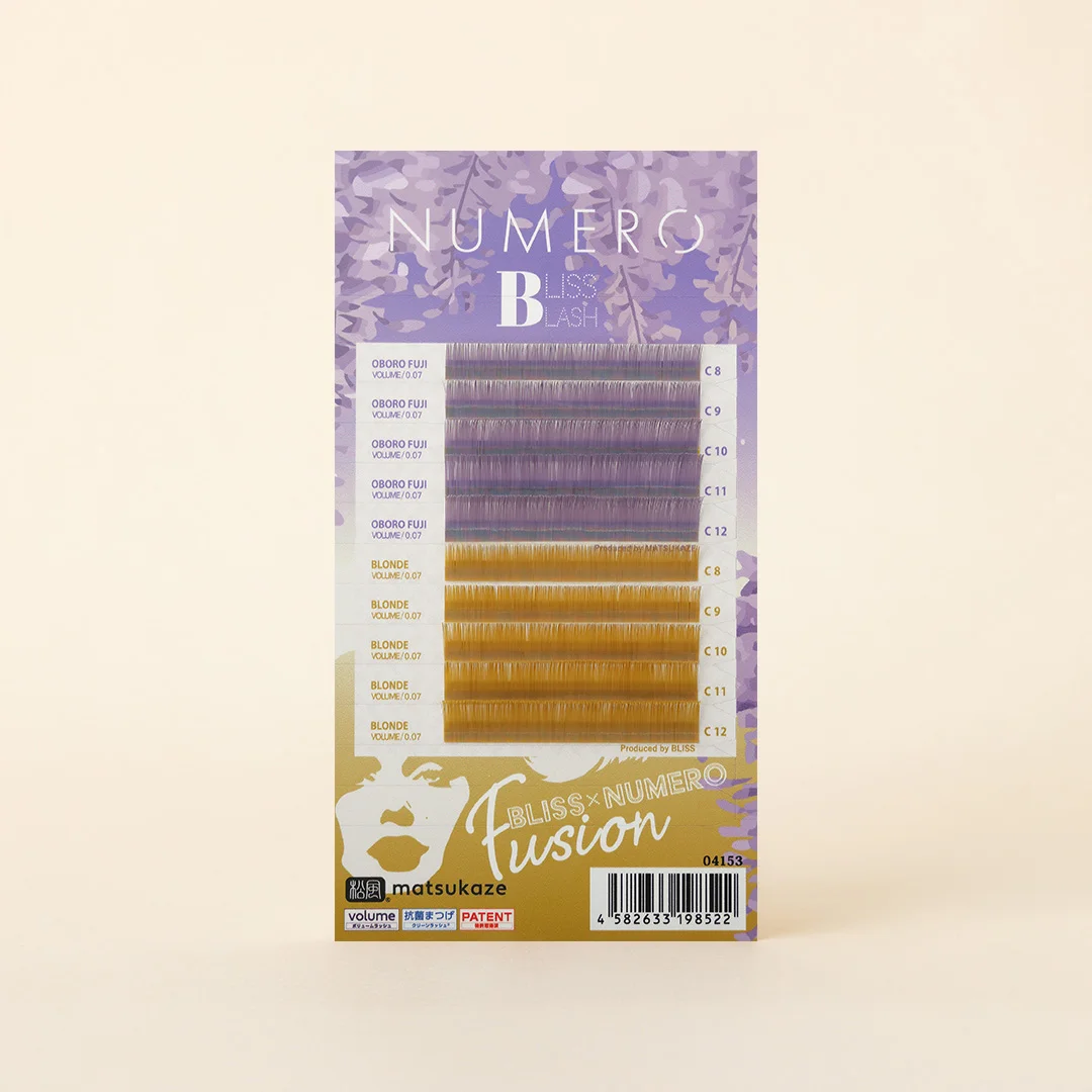NUMEROボリュームラッシュ/限定トライアルシート オボロフジ&ブロンド2