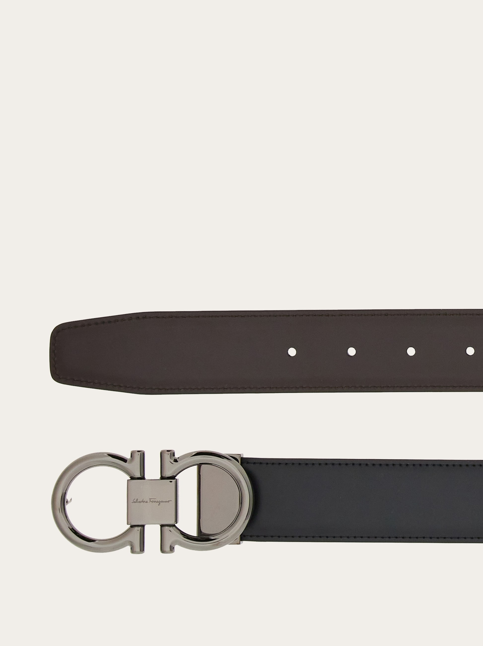 Reversible and adjustable Gancini belt - Men | Ferragamo