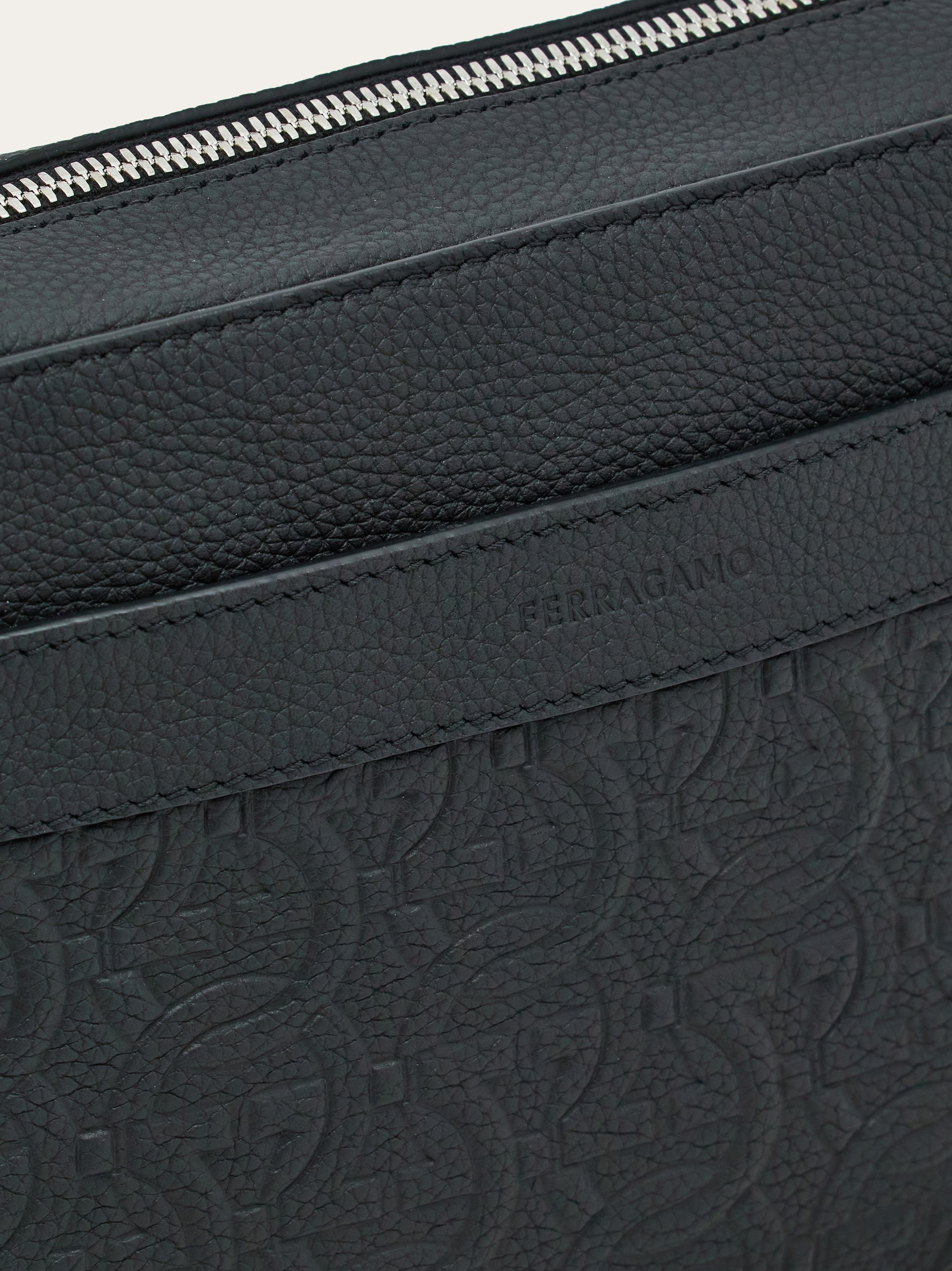 Embossed Gancini crossbody bag - Men | Ferragamo