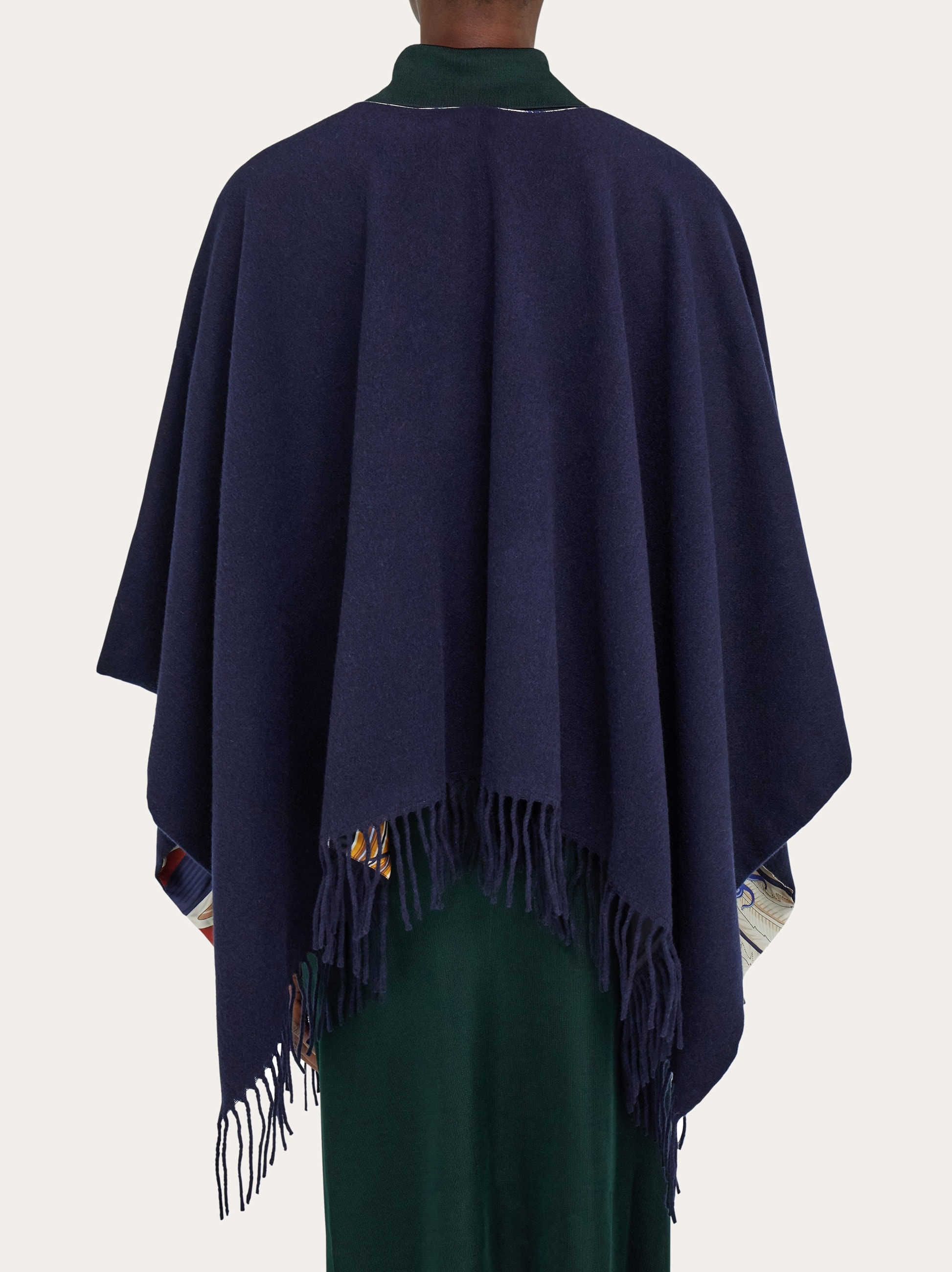 Cashmere and silk reversible cape - Women | Ferragamo