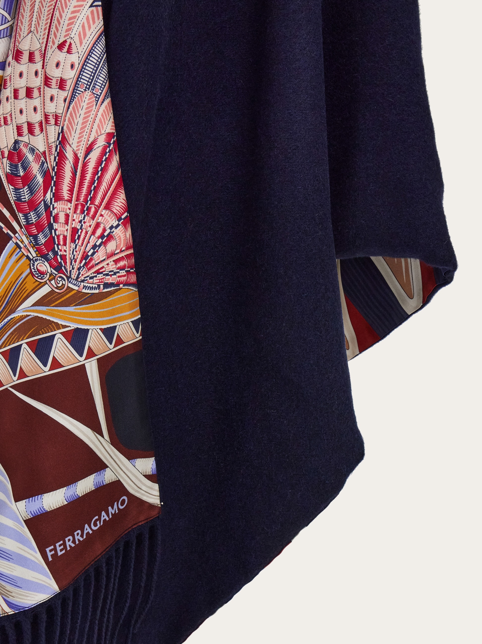 Cashmere and silk reversible cape - Women | Ferragamo