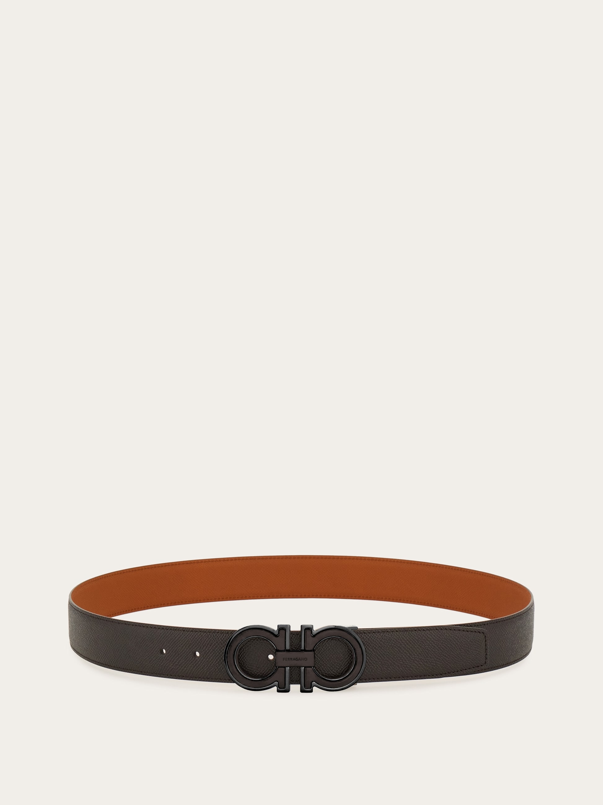 Reversible and adjustable Gancini belt - Men | Ferragamo