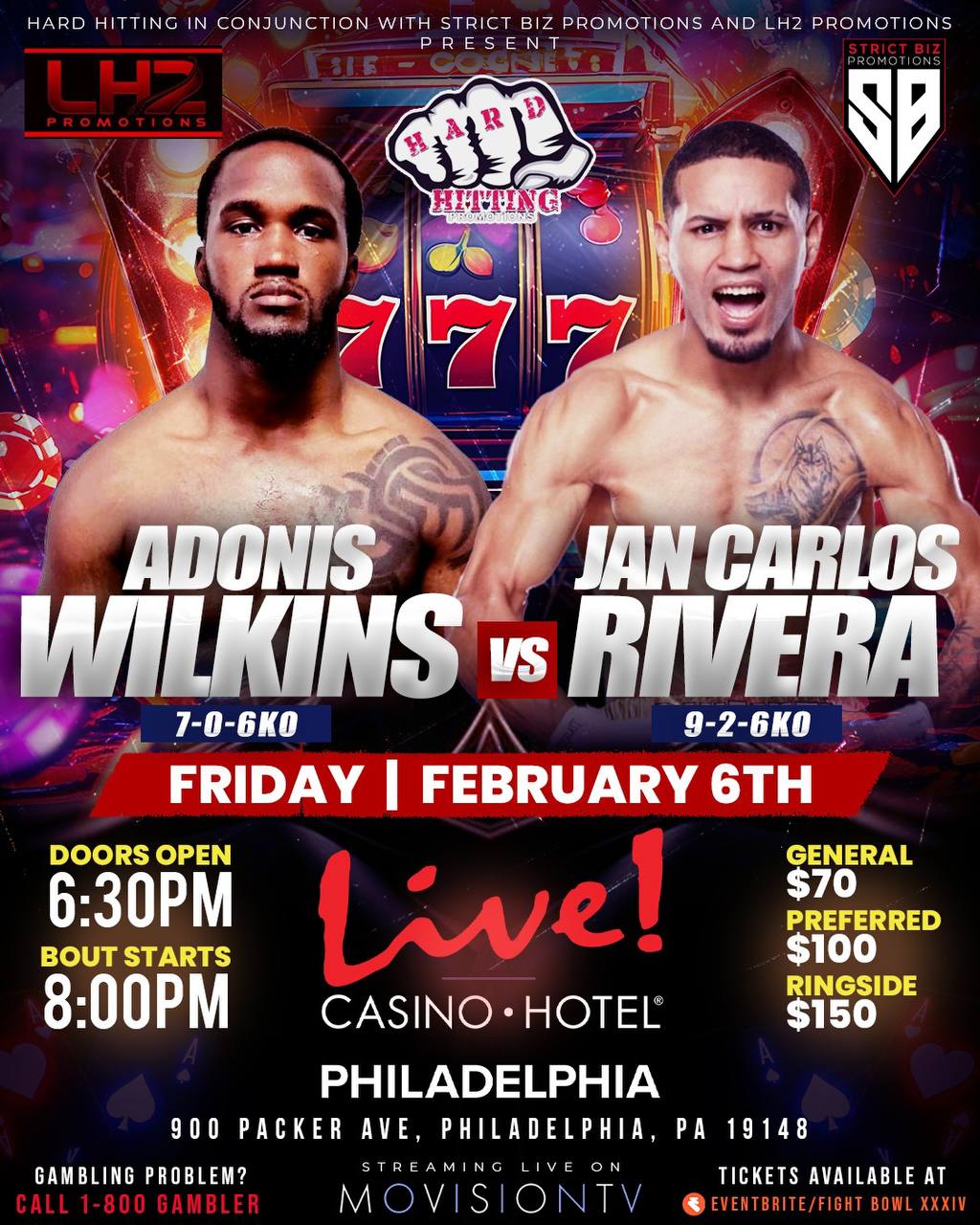 FIGHT BOWL XXXIV Feb 6, 2026 | Live! Casino Philadelphia