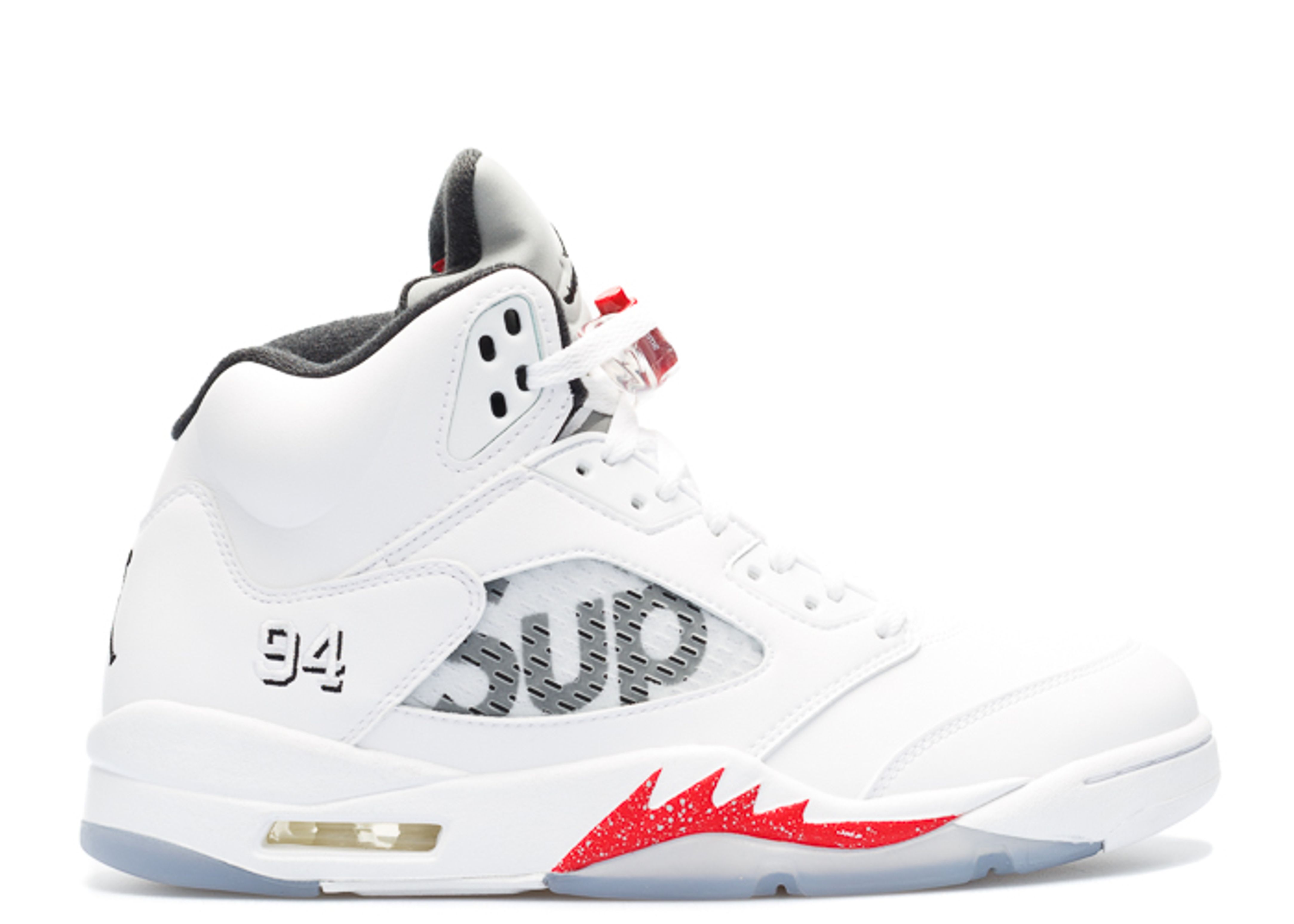 Supreme X Jordan 5 Retro 'White' - Air Jordan - 824371 101 - white