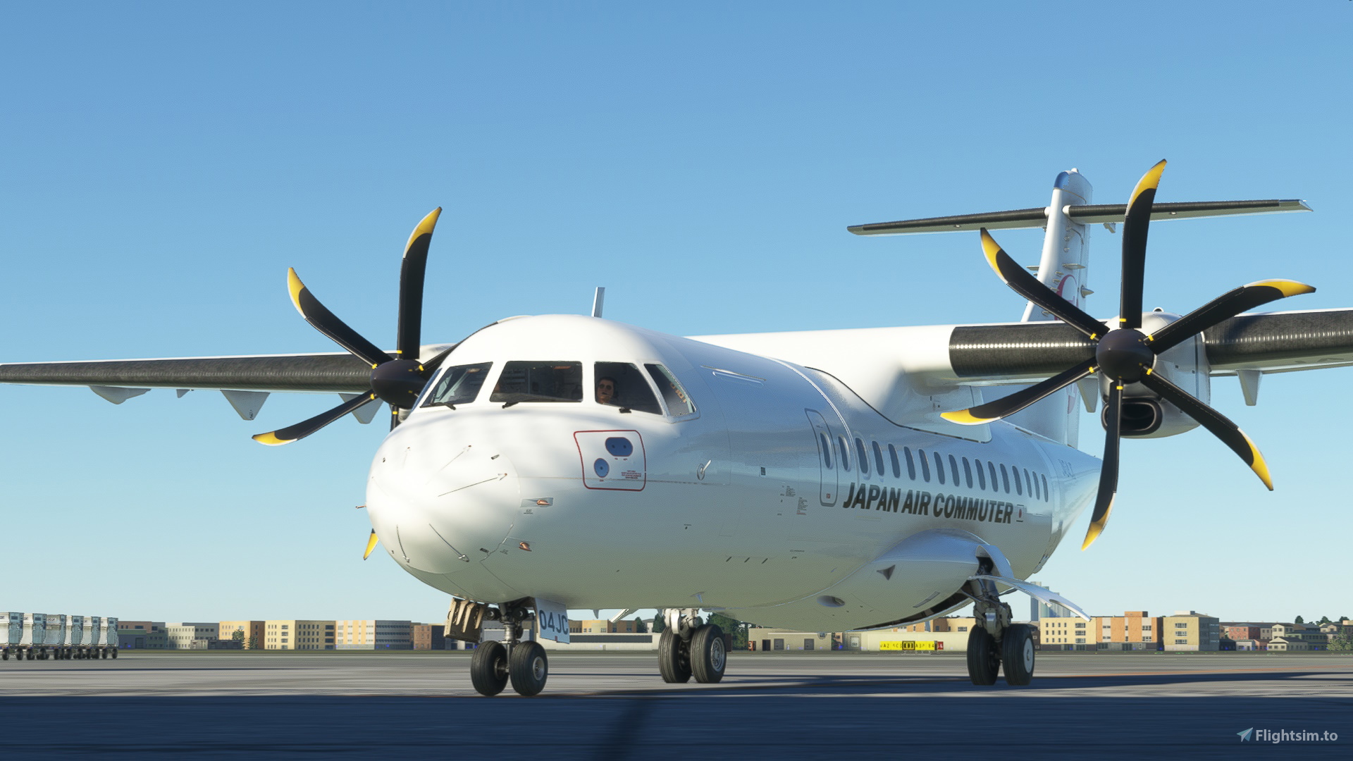 8K] Japan Air Commuter JA04JC (2018) - Microsoft ATR 42-600 for