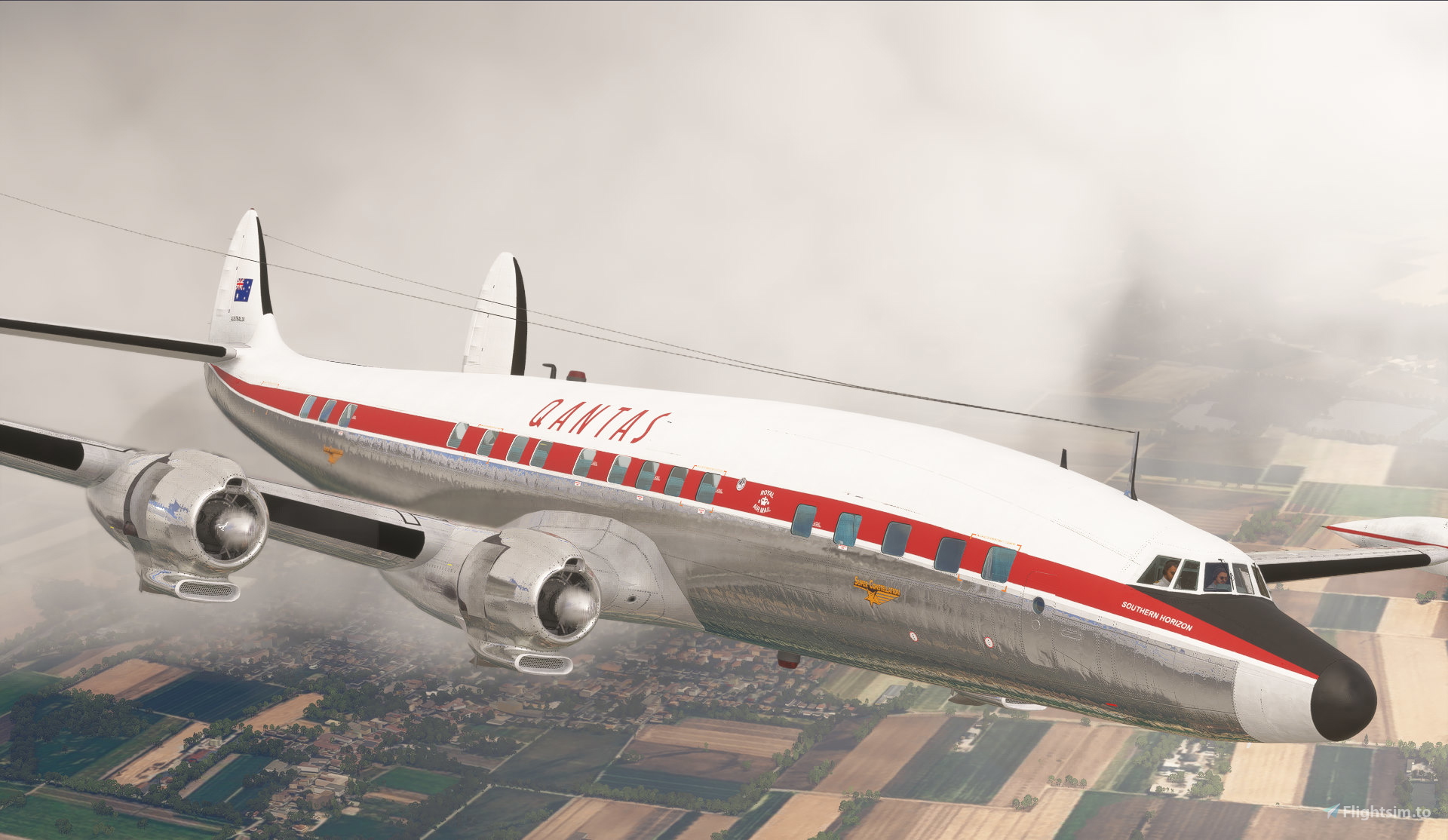 Lockheed L-1049G Super Constellation Qantas VH-EAB for Microsoft