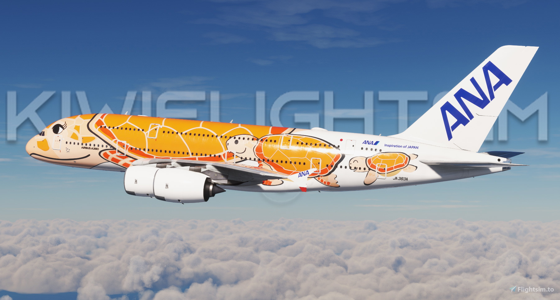 All Nippon Airways (ANA) Flying Honu - Lani (Blue Turtle) | JA381A