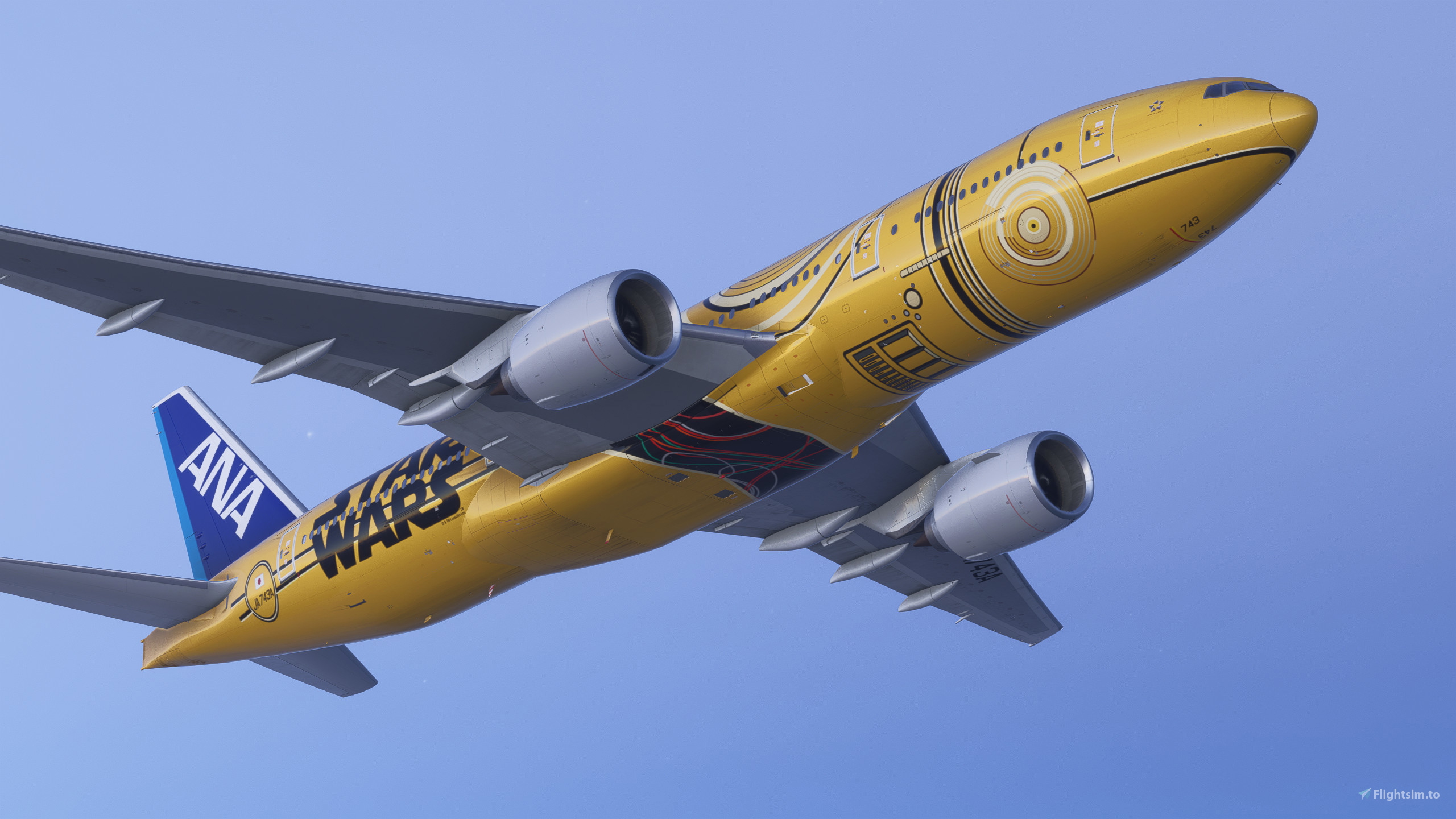 ANA [JA743A C3PO] w/Cabin PMDG B777-200ER のために Microsoft